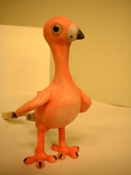 Naked pigeon puppet finished