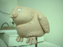 Pigeon puppet sculpture in progress