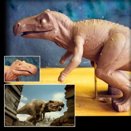 Sculpting of the dinosaur puppet