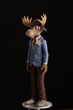 Finished moose puppet