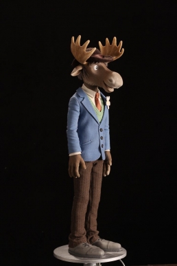 Finished moose puppet