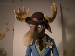 Finished moose puppet