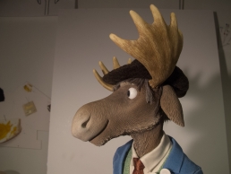 Finished moose puppet