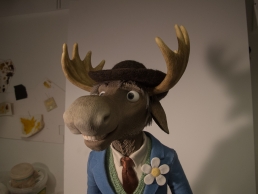 Finished moose puppet