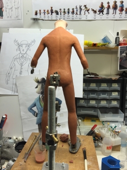 Work in progress on sculpting the moose body