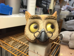 Owl stop-motion puppet head